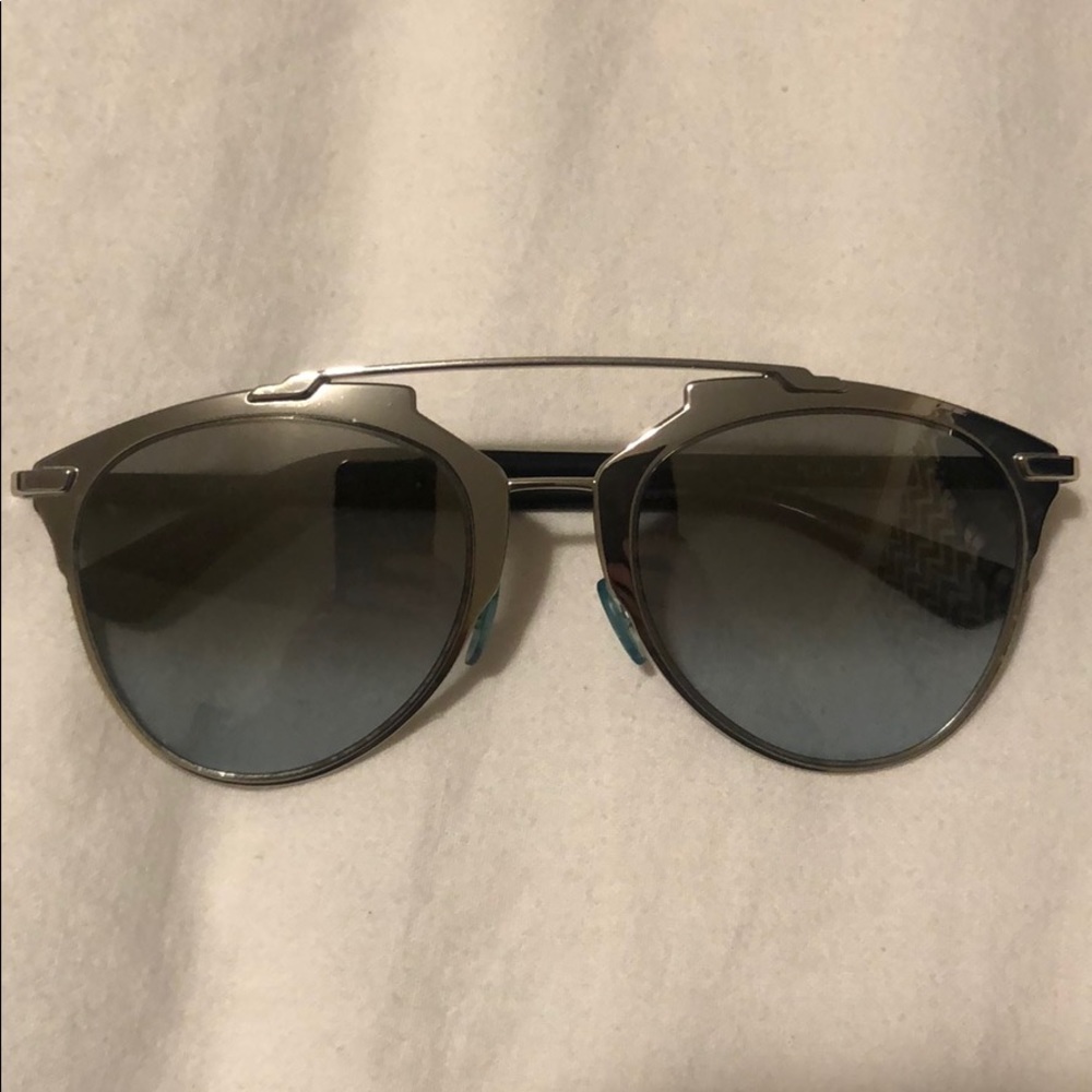 Dior aviator style reflective sunglasses
